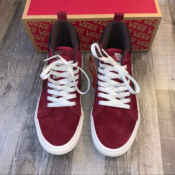 Vans sk8 hi all weather mte red brown shoe sneaker - Picture 4 of 8